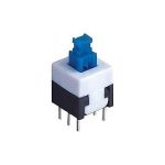 Tactile Push Button On-Off Switch 8x8mm 6 Bacaklı Kilitli - Mavi